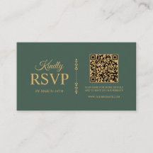 Carte de réponse de mariage minimaliste vert sauge