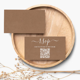 D'accompagnement Carte de réponse de mariage moderne et minimaliste