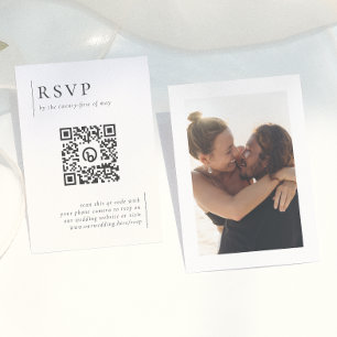 D'accompagnement Carte de réponse de mariage moderne minimaliste av