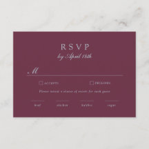 Carte de réponse de vigne à monogramme de raisin b