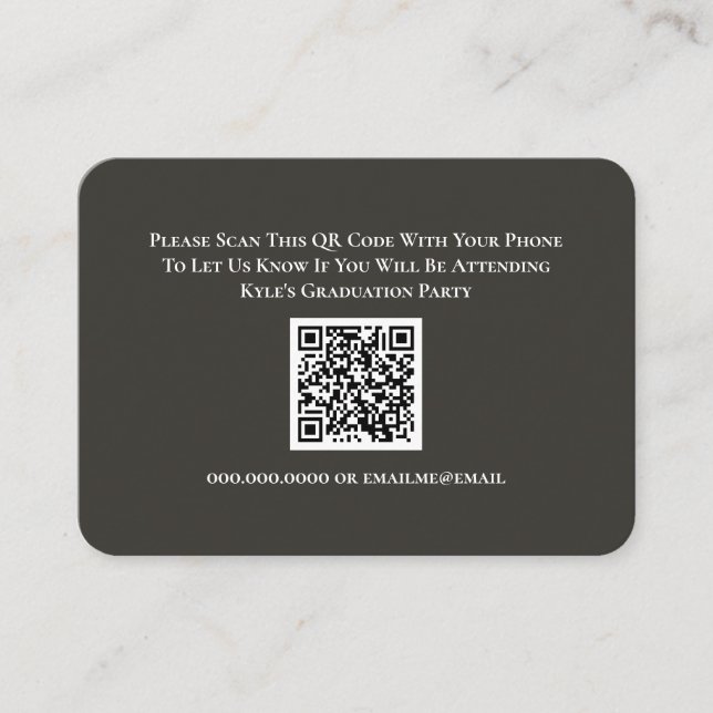 D'accompagnement Carte de réponse du code QR RSVP (Devant)