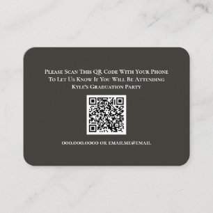 D'accompagnement Carte de réponse du code QR RSVP