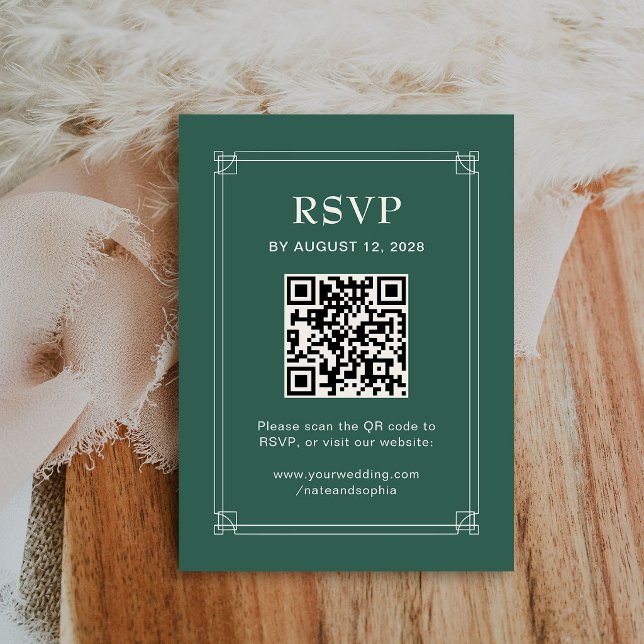 D'accompagnement Carte de réponse et QR Code pour mariage de fêtes  (Créateur téléchargé)