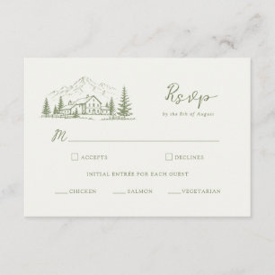D'accompagnement Carte de réponse incluse pour mariage à Sage Mount