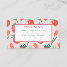 Carte de réponse pour demande de livre pour bébé à