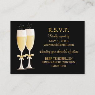 D'accompagnement Carte de réponse pour la fête du Champagne pétilla