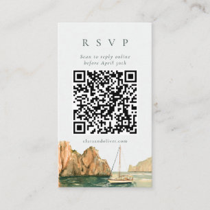 D'accompagnement Carte de réponse QR Code aquarelle de la crique du