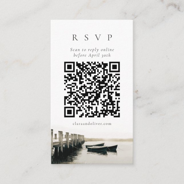 D'accompagnement Carte de réponse QR Code du port de Cape Cod  (Devant)