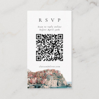D'accompagnement Carte de réponse QR Code du village de Cinque Terr