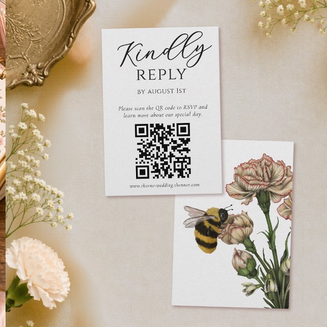 D'accompagnement Carte de réponse QR Code élégante pour mariage bot (Créateur téléchargé)