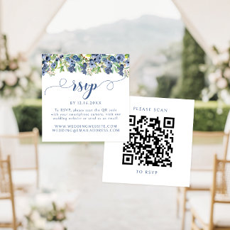 D'accompagnement Carte de réponse QR Code mariage Fleur Florale Suc
