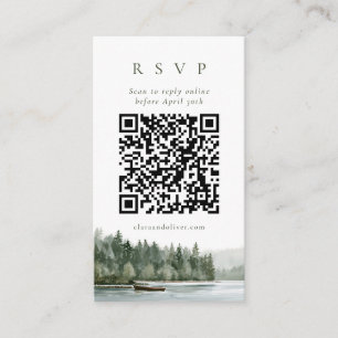 D'accompagnement Carte de réponse QR Code Pacific Northwest Pine La