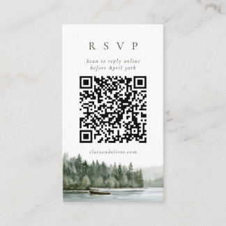 D'accompagnement Carte de réponse QR Code Pacific Northwest Pine La