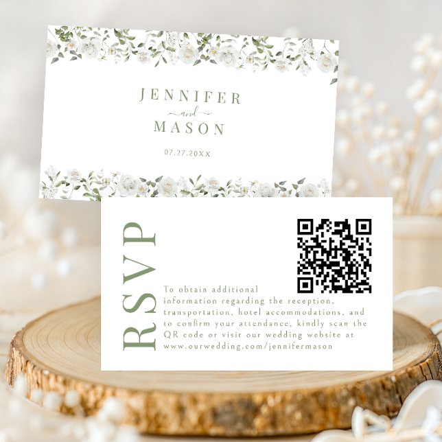 D'accompagnement Carte de réponse QR code pour le mariage de la fut (Créateur téléchargé)