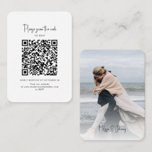 D'accompagnement Carte de réponse RSVP avec code QR de script