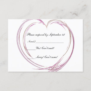 D'accompagnement Carte de réponse RSVP de mariage Abstrait rose du