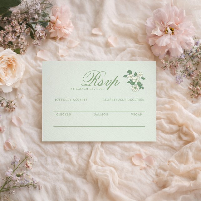 D'accompagnement Carte de réponse RSVP de mariage au jardin vert sa (Créateur téléchargé)
