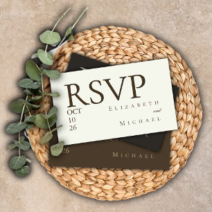D'accompagnement Carte de réponse RSVP de mariage bohème minimalist