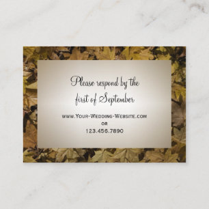D'accompagnement Carte de réponse RSVP de mariage des Feuilles de F