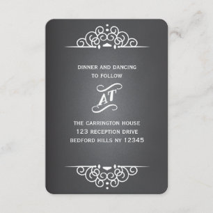 D'accompagnement Carte de réponse RSVP de mariage élégante à l'amou