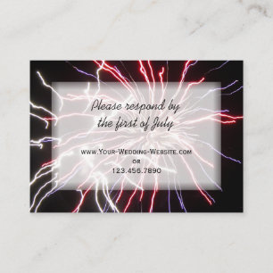 D'accompagnement Carte de réponse RSVP de mariage Fireworks
