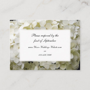 D'accompagnement Carte de réponse RSVP de mariage Hydrangea blanc