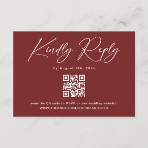 D'accompagnement Carte de réponse RSVP de mariage minimaliste borde
