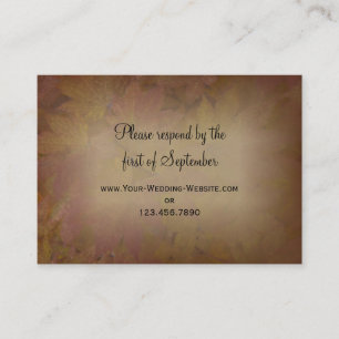 D'accompagnement Carte de réponse RSVP de mariage RSVP de Feuilles