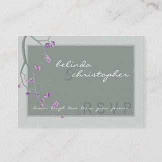 D'accompagnement CARTE DE RÉPONSE RSVP MINI :: fleurs de cerisier 6
