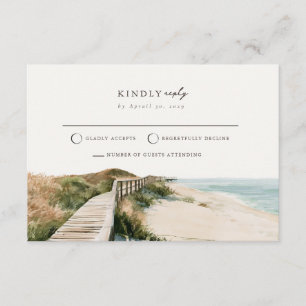 D'accompagnement Carte de réponse RSVP par courrier Dune Grass Shor