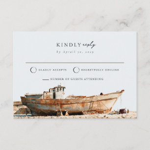 D'accompagnement Carte de réponse RSVP par courrier Sandy Beige Adr