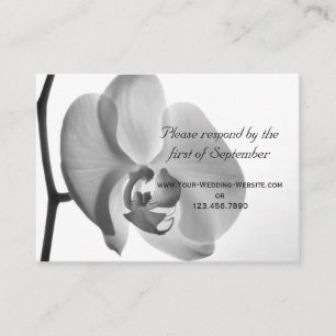D'accompagnement Carte de réponse RSVP pour le mariage des orchidée