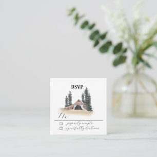 D'accompagnement Carte de réponse RSVP pour mariage de grange