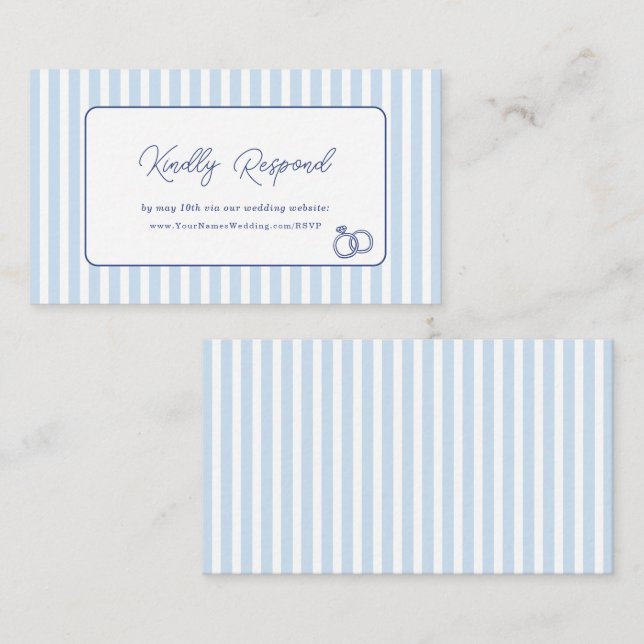 D'accompagnement Carte de réponse RSVP pour site web de mariage min (Devant / Derrière)