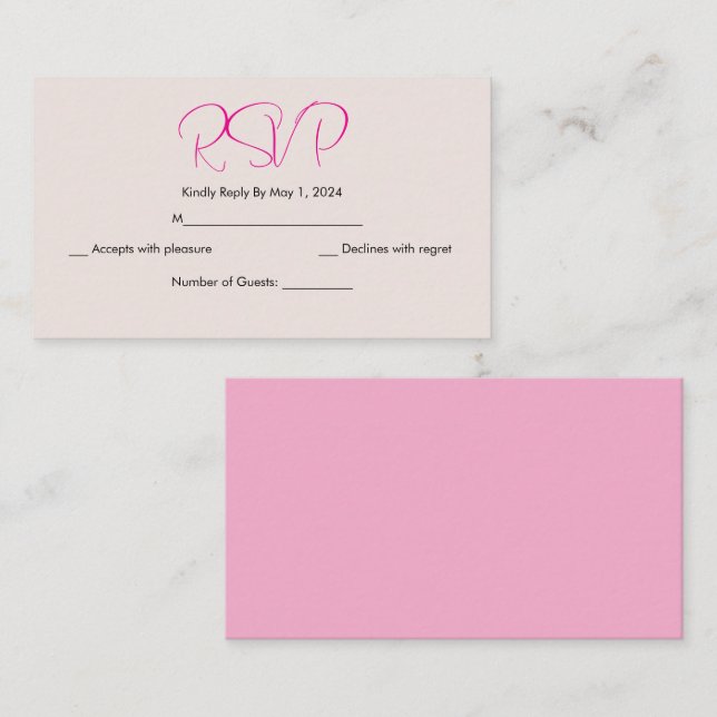 D'accompagnement carte de réponse simple aux fleurs de cerisier jap (Devant / Derrière)