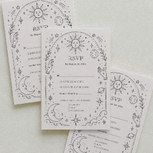 D'accompagnement Carte de réponse traditionnelle pour mariage céles