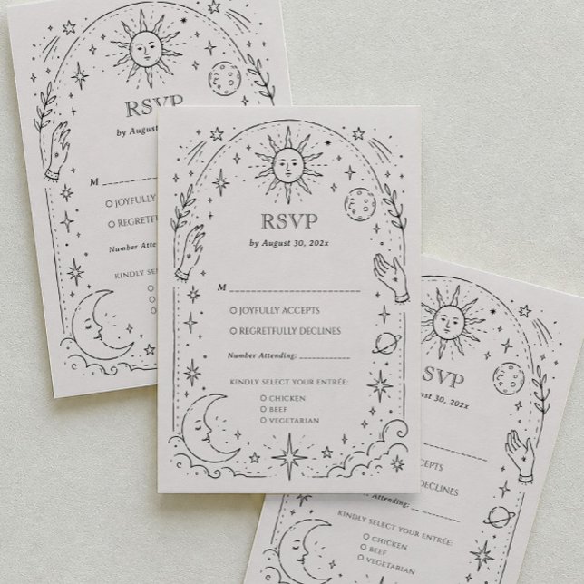 D'accompagnement Carte de réponse traditionnelle pour mariage céles (Créateur téléchargé)