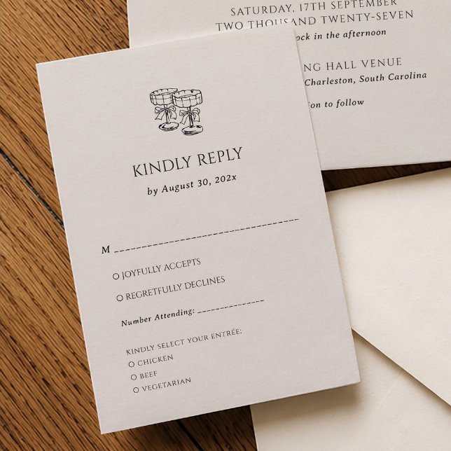 D'accompagnement Carte de réponse traditionnelle pour mariage Old M (Créateur téléchargé)
