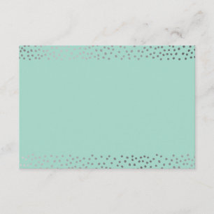 D'accompagnement CARTE DE REVÊTEMENT mini-confetti rustique argent