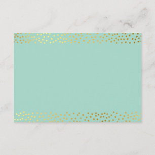 D'accompagnement CARTE DE REVÊTEMENT Mini mini confetti menthe d'or