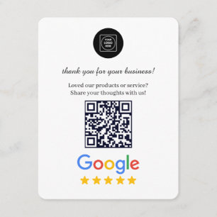 D'accompagnement Carte de révision QR minimale pour les commentaire