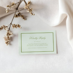 D'accompagnement Carte de RSVP en ligne pour le domaine Moss Green