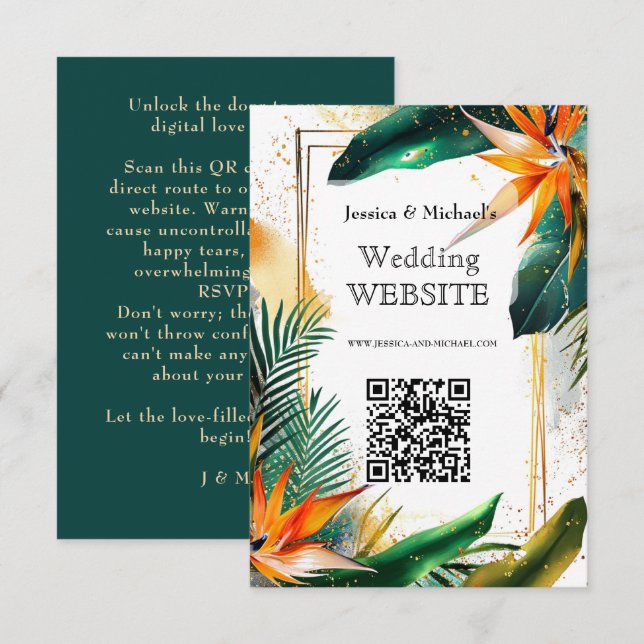 D'accompagnement Carte de site Birds of Paradise Bliss (Devant / Derrière)