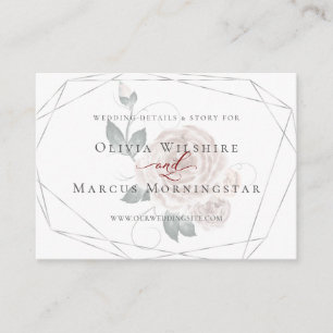 D'accompagnement Carte de site mariage Dusty Mauve Floral