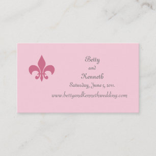 D'accompagnement Carte de site Mariage Fleur de Lise en Pretty Pink