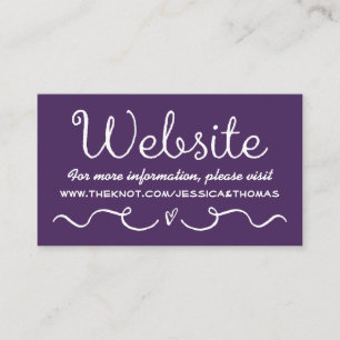D'accompagnement Carte de site mariage   Moderne violet & blanc