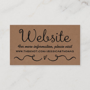 D'accompagnement Carte de site mariage   Rustic Country Kraft