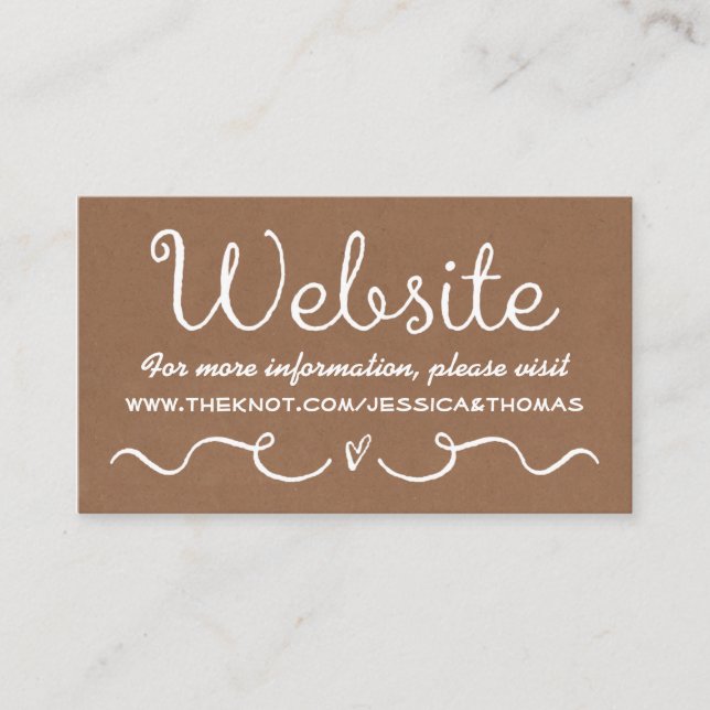D'accompagnement Carte de site mariage | Rustic Country Kraft (Devant)