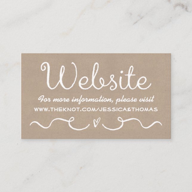 D'accompagnement Carte de site mariage | Rustic Country Kraft (Devant)