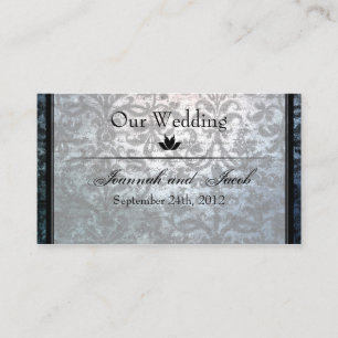 D'accompagnement Carte de site Web Black Mariage damassé